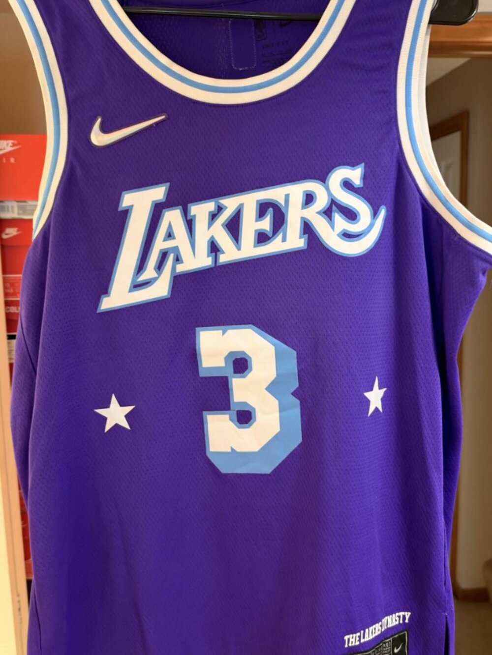 Nike Anthony Davis Lakers City Edition 2021-22 Lakers Dynasty Jersey 52 L